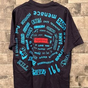 Supreme Navy Spiral Tshirt New Size Large